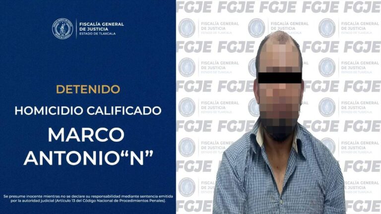 Aprehende Fiscalía de Tlaxcala a probable responsable de homicidio meciante operativo de inteligencia