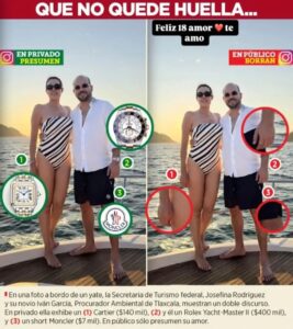 Pasea secretaria de Turismo entre lujos millonarios; es «patrimonio familiar», dice